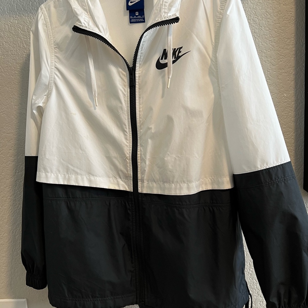 Nike Black and White Utility Jacket with Standing Collar